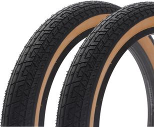 2x pneus BMX UNITED Gum 20 pouces x 2 25 pouces