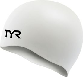 TYR Wrinkle-Free Silicone Swim Cap WHITE ALL