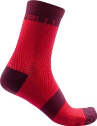 Castelli Velocissima 12 Calze Donna Rosso/Bordeaux