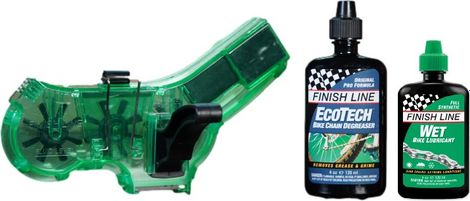 Finish Line Kettingreiniger + Droog Smeermiddel + Ecotech Ontvetter