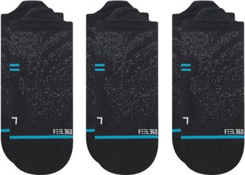 Stance Performance Run Light Tab Socks Black (Pack of 3 Pairs)