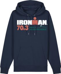 Sweat à Capuche Ironman 70.3 Aix En Provence Bleu Marine