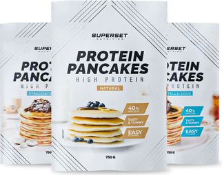 PANCAKES PROTEINES Stracciatella-coco (2X750G) PANCAKES PROTEINES Natural (1X750G)