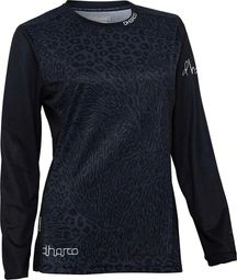 Dharco Vrouwen Lange Mouw Jersey Gravity Savannah Grijs/Zwart