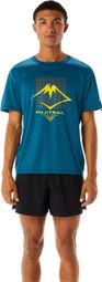 Asics FujiTrail Logo Blue Short Sleeve Jersey