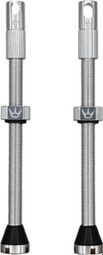 Peaty's CNC Tubeless Ventile 80mm Silber