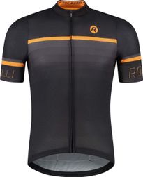 Maillot Manches Courtes Velo Rogelli Hero II - Homme - Orange/Noir/Gris