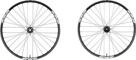 Pair of Wheels Spank Spike Race 33 Tubeless Ready 32 Holes 27.5 '' Black // Rear 142x12mm with Adapter 135x12mm / Front 20x110mm with Adapter 15x100
