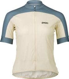 Dames Poc Essential Road Logo Short Sleeve Jersey Wit/Blauw