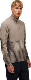 Peak Performance Freelight AOP Polartec Alpha fleece met halve rits, beige, heren