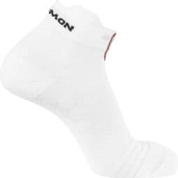 Chaussettes Salomon S/Lab Glide Ankle Blanc/Rouge