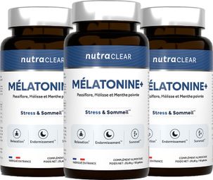 Mélatonine + : Cure 3 Mois - Nutraclear -  Pack Santé Mp