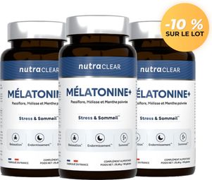 Mélatonine + : Cure 3 Mois - Nutraclear - Sommeil