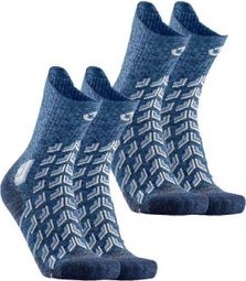 Chaussettes randonnée femme pour l'été. Lot x 2 paires - Trekking Cool Crew Lady