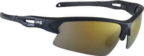 AZR Huez Matte Black/Gold Mirror + 1 Clear Lens