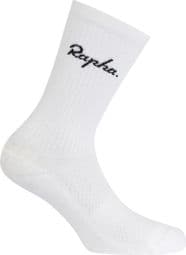 Chaussettes Rapha Cotton Crew Socks Blanc/Noir