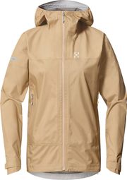Chaqueta impermeable para mujer Haglöfs LIM Airak 2.5L Marrón