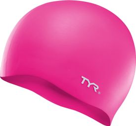 TYR Silicon Cap No Wrinkle Rose Swim Cap