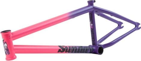 Cadre Sunday Street Sweeper Hot Pink X Fade Purple - Taille TopTube - 20 5