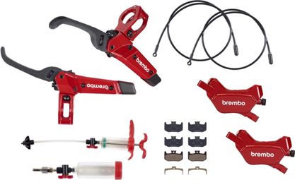 Kit de frenos de disco Brembo GR-PRO rojo + kit de purga