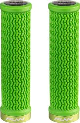 Pair of Funn HoleShot 130mm Grips Fluo Green