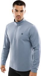 Pull fitness demi-zip homme Blur Bleu