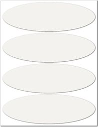 B REFLECTIVE Eco OVAL  Kit 4 autocollants réfléchissants  8 5 x 2 7 cm  blanc
