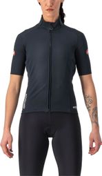 Kurzarmtrikot für Damen Castelli Perfetto Ros 2 Wind Schwarz