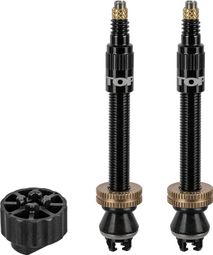 Pair of Topeak TurboFlow Tubeless Valves, Black