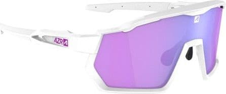 Coffret Lunettes AZR Pro Race RX Blanc/Violet + Ecran incolore 