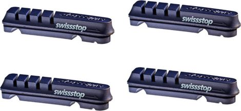 SwissStop Flash EVO BXP x4 Inserciones de pastillas de freno Ruedas de aluminio para Shimano / Sram / Campagnolo