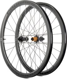 Paire de roues Progress Aero 38 Disc Noir | 12x100/12x142 | Center Lock
