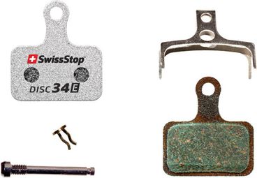 Paar SwissStop Disc 34 E organische remblokken voor Shimano Road en E-bike remmen