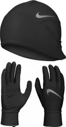 Nike Essential Running Gorro + guantes negros para hombre
