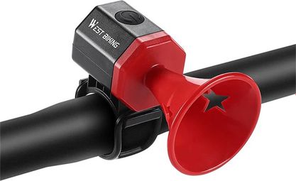Sonnette de vélo à son d'avertissement 90 dB rechargeable par USB