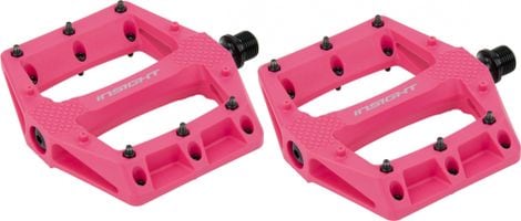 Pair of Insight Thermoplastic DU Flat Pedals Pink