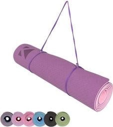 Tapis de Yoga Tapis de Sport Tapis Fitness avec Un Sangle 183 x 61 x 0 6 cm Violet rose