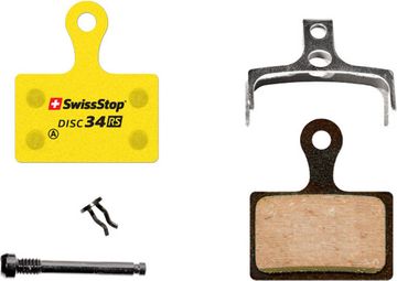 Parde pastillas de freno orgánicas swissstop disc 34 rspara frenos shimano / trp / tektro / rever