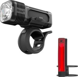 Set Knog Blinder Pro 400 voor- en achterverlichting / Plus Rear Zwart
