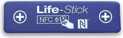 Autocollant LifeStick RIDE - Contient vos informations vitales et contacts d'urgence