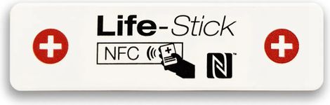 Autocollant LifeStick RIDE - Contient vos informations vitales et contacts d'urgence