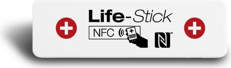 Autocollant LifeStick RIDE - Contient vos informations vitales et contacts d'urgence