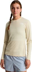Funktions-T-Shirt mit langen Ärmeln The North Face Shadow Beige für Damen