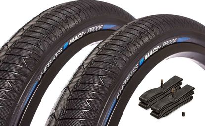 Set de pneus BMX KHE MAC2+ PROOF 20 pouces x 2 30 pouces avec chambre à air AV