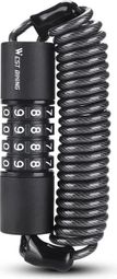 Antivol de Casque et vélo Code 4 Chiffres Portable - noir