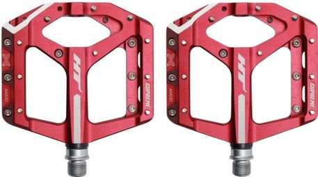 Paire de Pédales Plates HT Components Supreme ANS10 Rouge