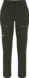 Pantaloni softshell da donna Salewa Puez Cargo Khaki