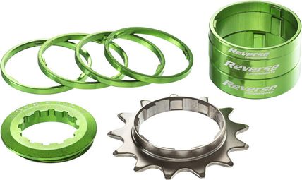 Kit Single Speed Reverse Pignon 13 Dents Vert