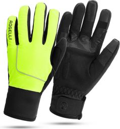 Gants Velo Long De Hiver Rogelli Essential - Homme - Fluor