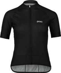 Women's Short Sleeve Jersey Poc Essential Road Logo Black